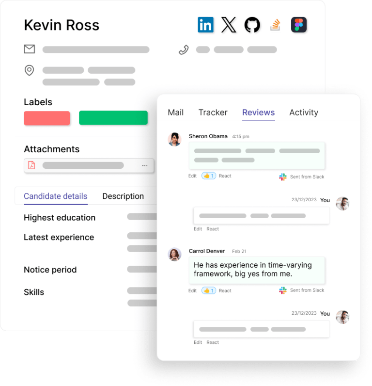 Collaborative hiring feature